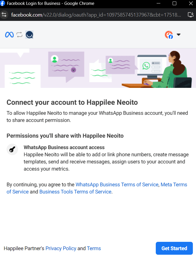 connect your account to happilee