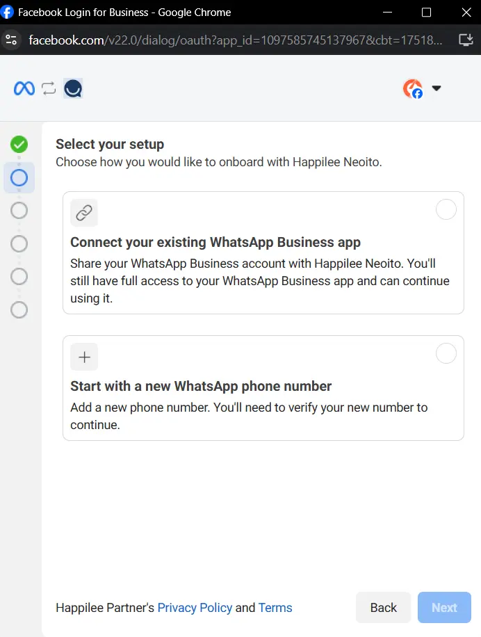 select onboarding type