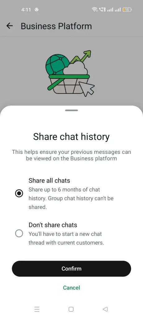 share chat history