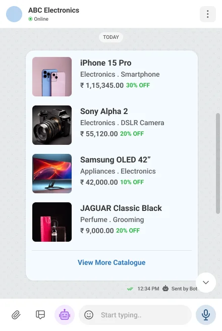 WhatsApp Business Catalog